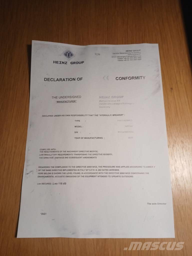 Mustang HM1900 Hidrolik kırıcılar