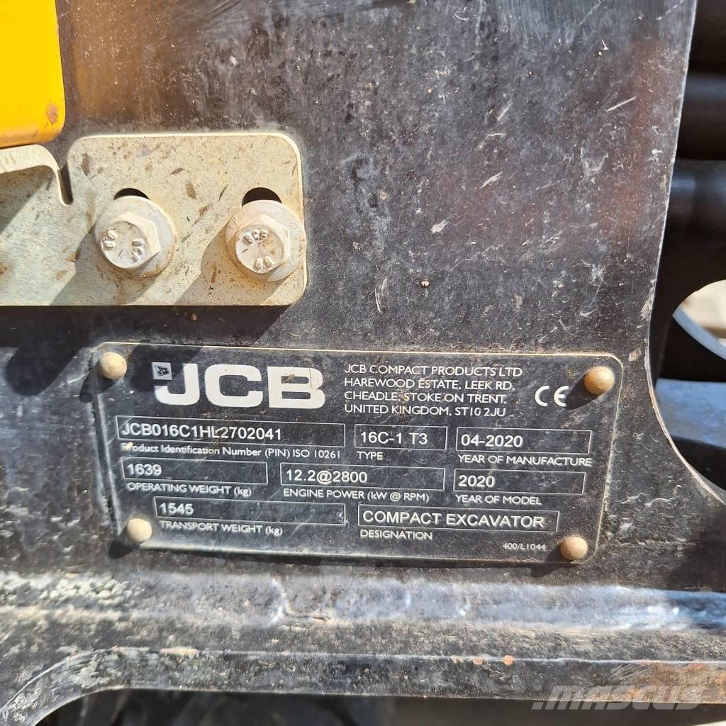 JCB 16 C-1 Mini ekskavatörler, 7 tona dek