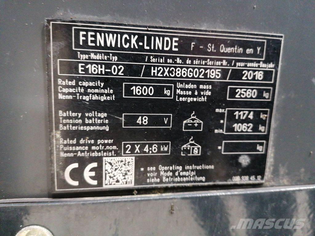Linde E16H-02 Elektrikli forkliftler