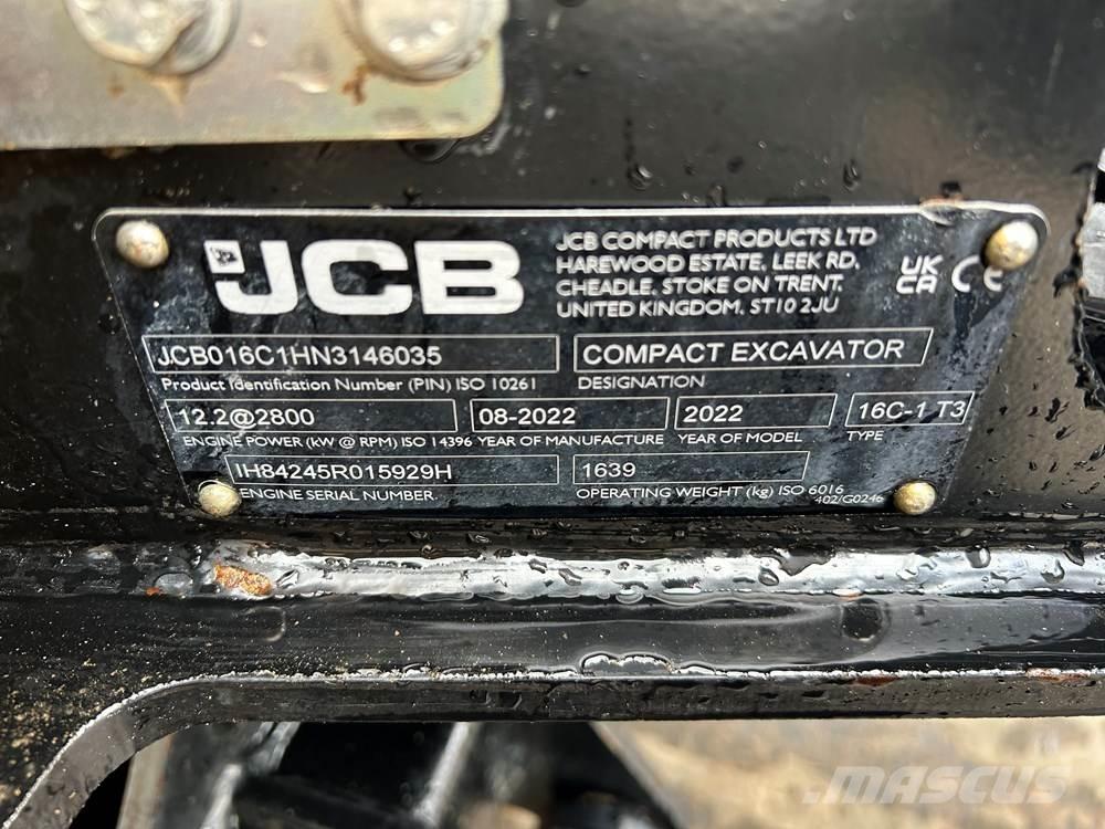JCB 16C-1 Mini ekskavatörler, 7 tona dek
