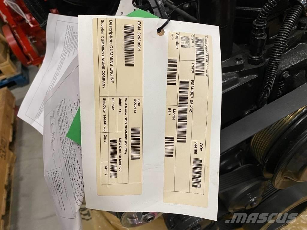 Cummins QSB6.7 Diger tarim makinalari