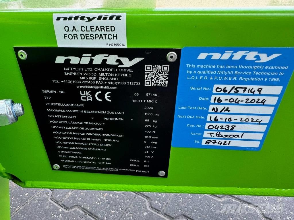 Niftylift 150 TET Tekerlekli platformlar