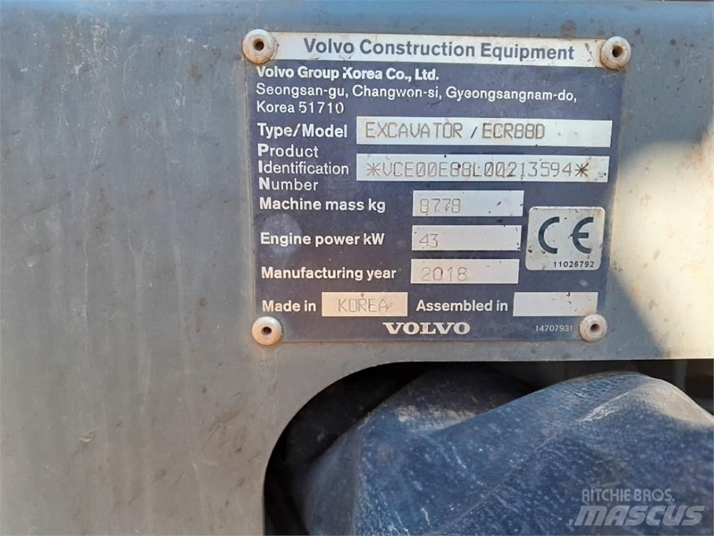 Volvo ECR88 Mini ekskavatörler, 7 tona dek