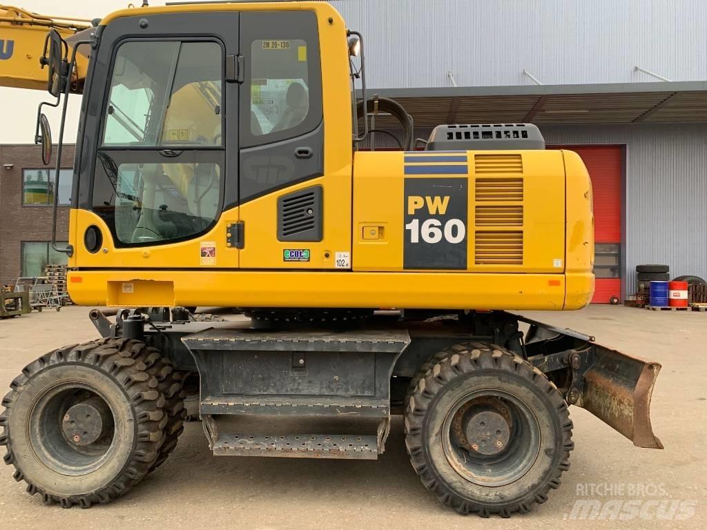 Komatsu PW 160 Lastik tekerli ekskavatörler