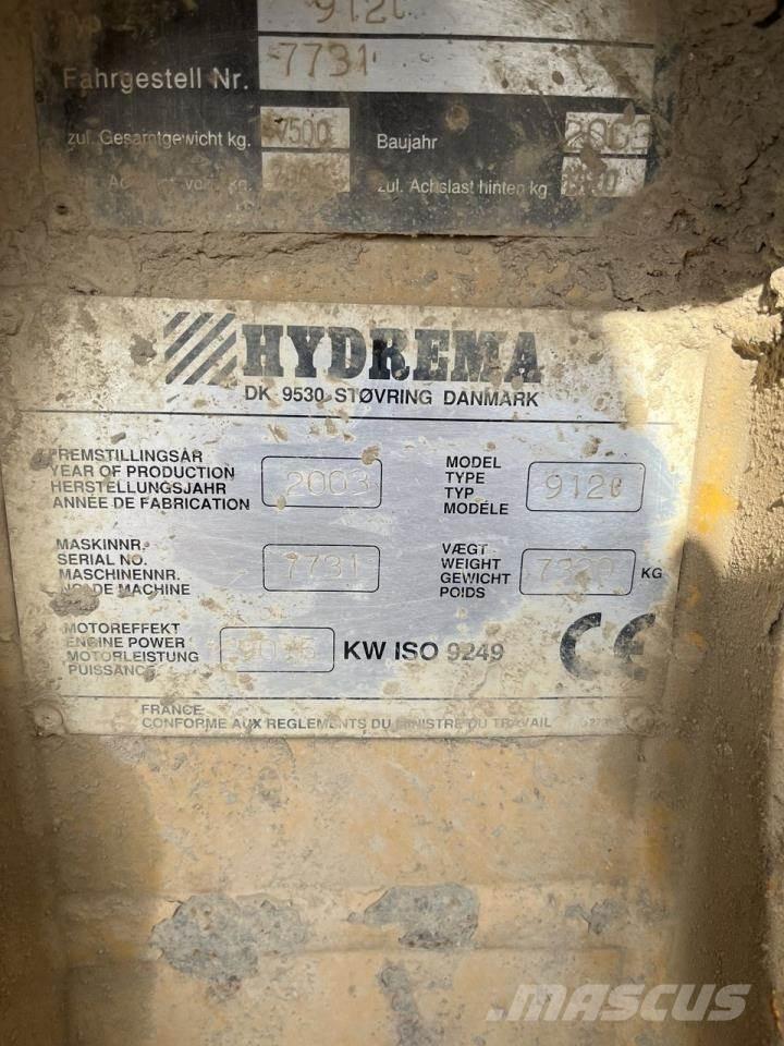 Hydrema 912C Belden kirma kamyonlar