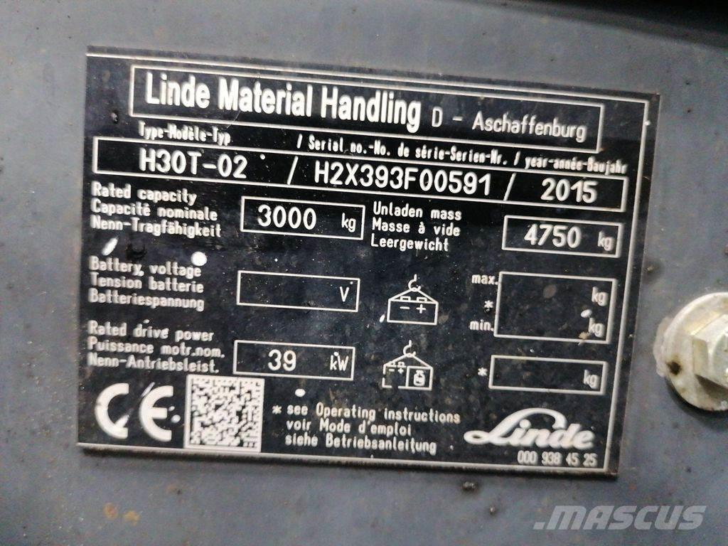 Linde H30T-02 LPG'li forkliftler