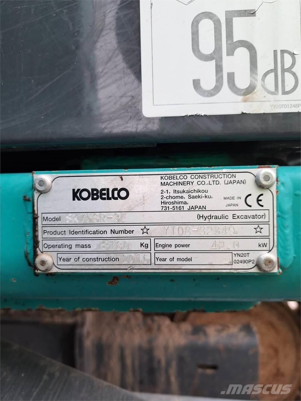 Kobelco SK75SR-3E Mini ekskavatörler, 7 tona dek