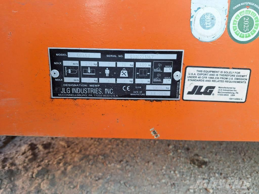 JLG 600AJ Körüklü personel platformları