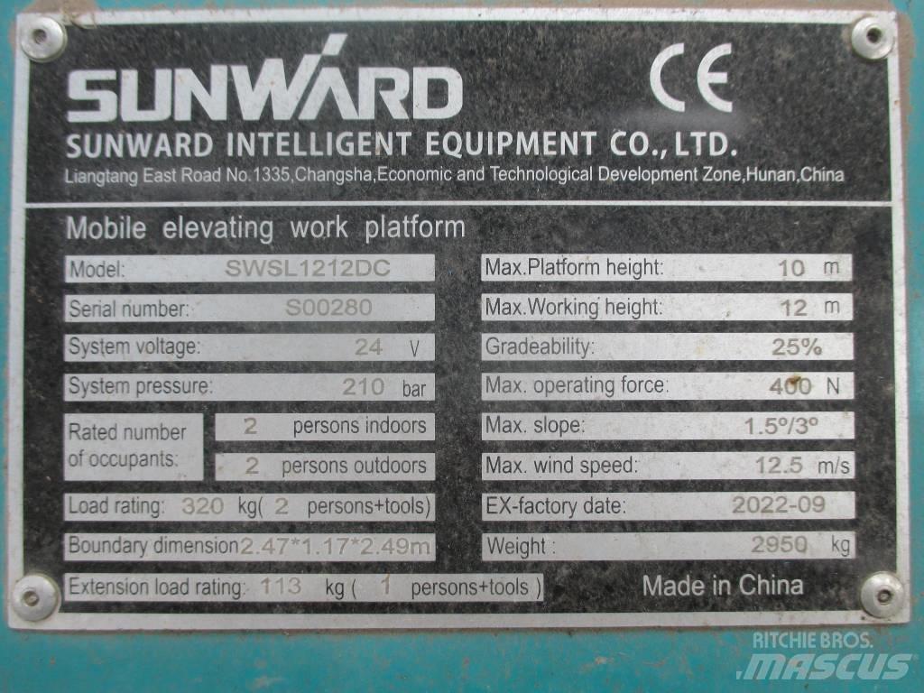 Sunward SWSL 1212 DC Makasli platformlar