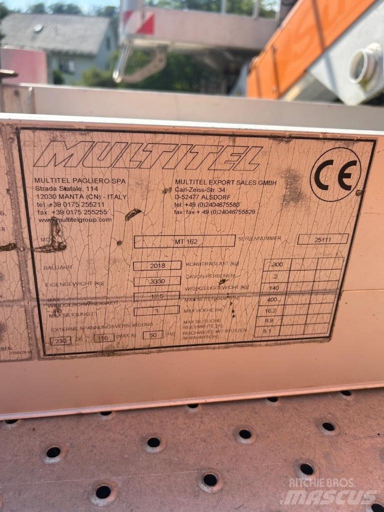 Multitel MT 162 Araç üstü platformlar