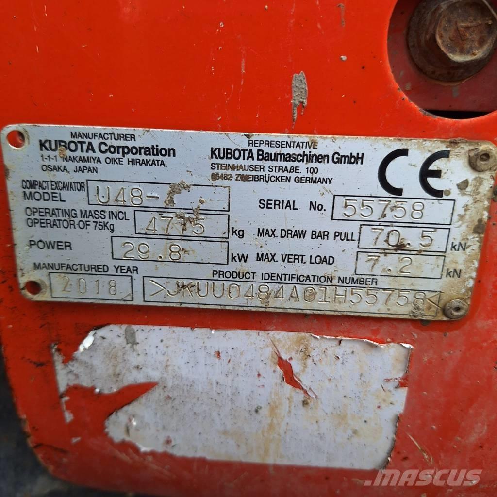 Kubota U 48-4 Mini ekskavatörler, 7 tona dek