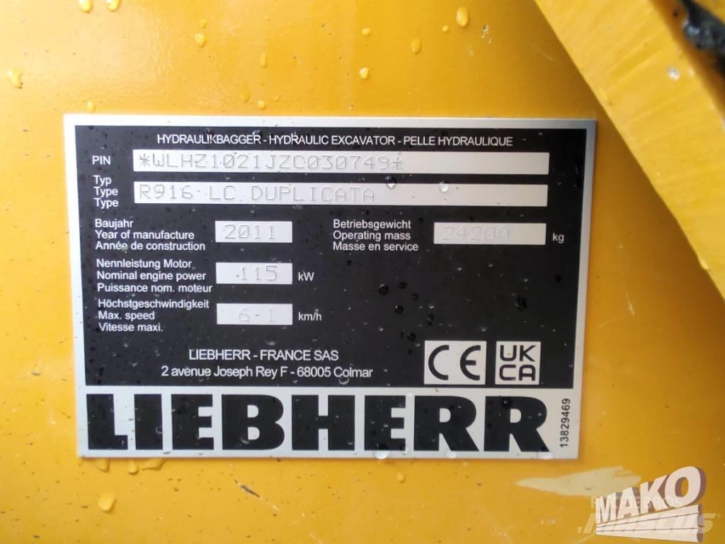 Liebherr R 916 Paletli ekskavatörler