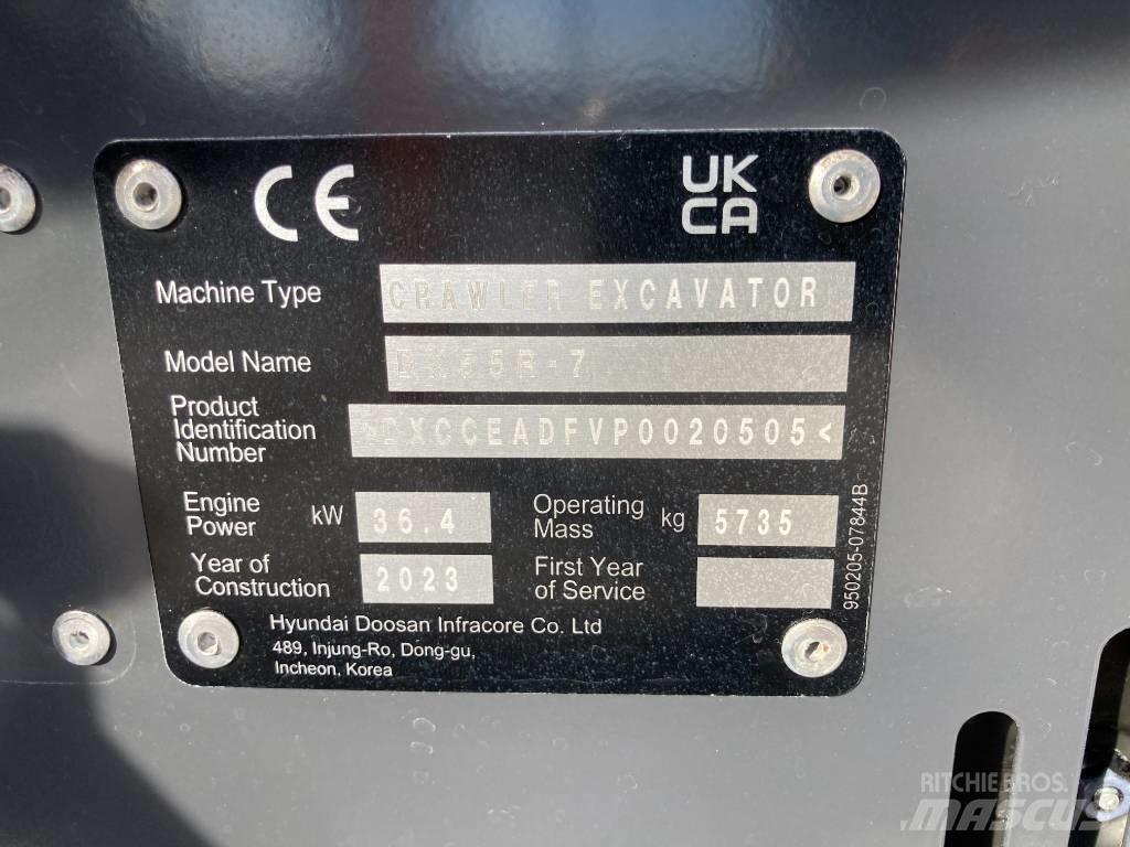 Develon DX 55 R-7 Mini ekskavatörler, 7 tona dek