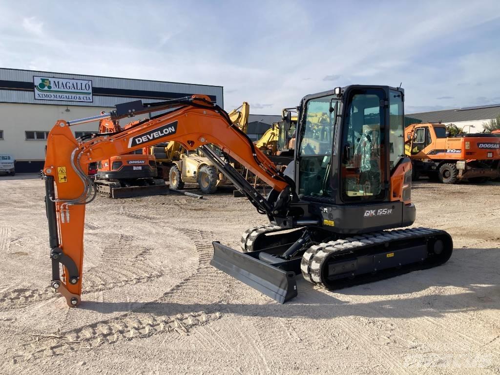 Develon DX 55 R-7 Mini ekskavatörler, 7 tona dek