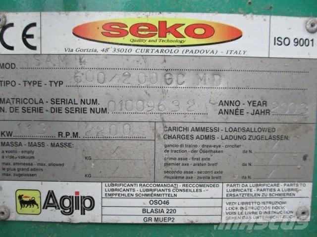Seko 600/200GC MD Ağaç öğütücüler