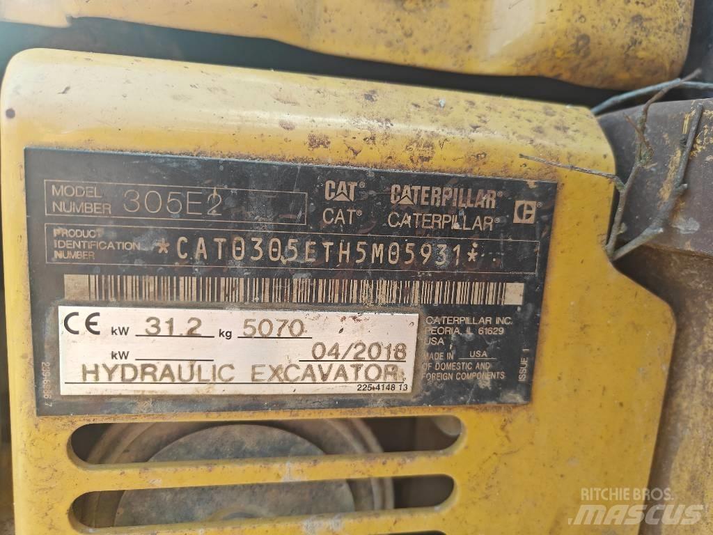 CAT 305E2 Mini ekskavatörler, 7 tona dek