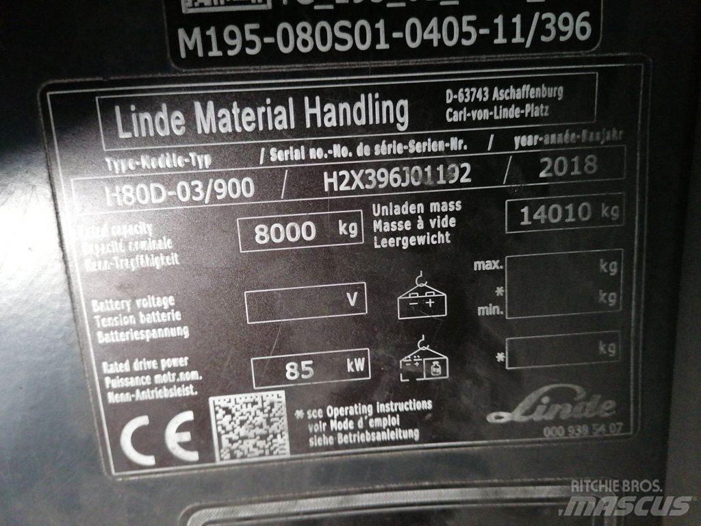 Linde H80D-03/900 Dizel forkliftler