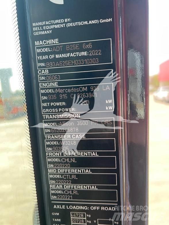 Bell B25E Belden kirma kaya kamyonu