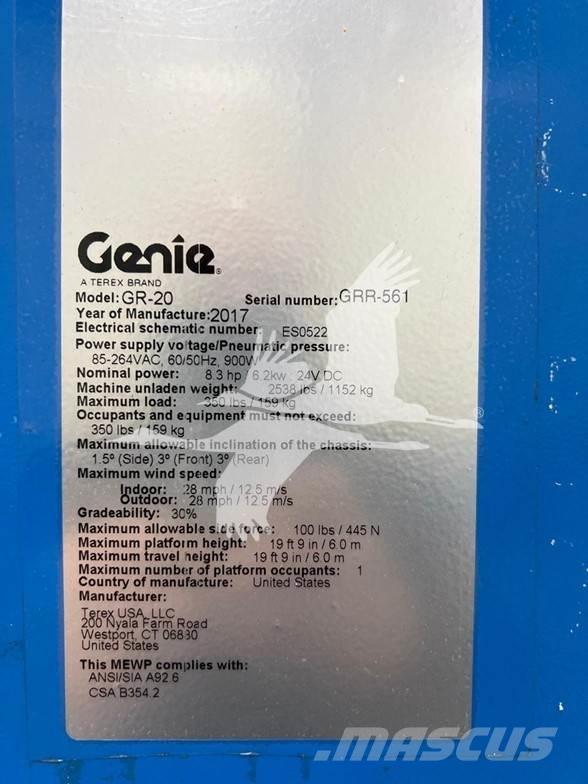 Genie GR20 Personel Platformları ve Cephe Asansörleri