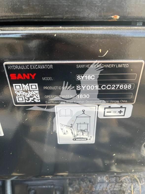 Sany SY16C Mini ekskavatörler, 7 tona dek
