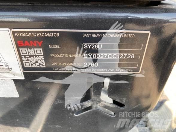 Sany SY26U Mini ekskavatörler, 7 tona dek