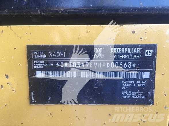 CAT 349FL Paletli ekskavatörler