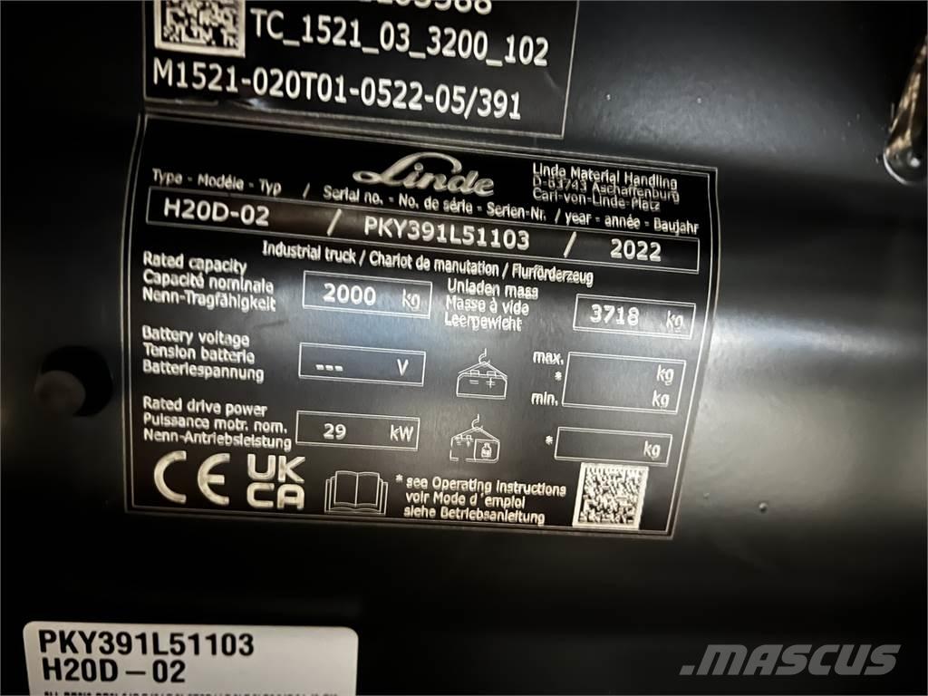 Linde H20D Dizel forkliftler