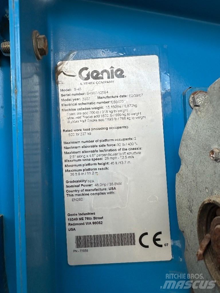 Genie s45 Teleskopik personel platformları