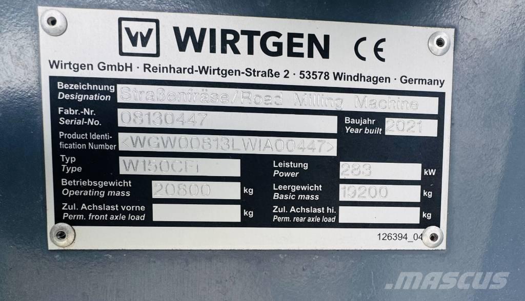 Wirtgen W 150 CFi Asfalt kaziyicilar