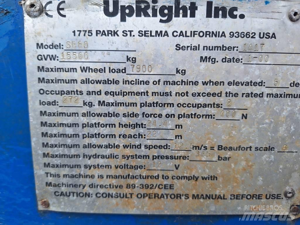 UpRight SB80 Teleskopik personel platformları