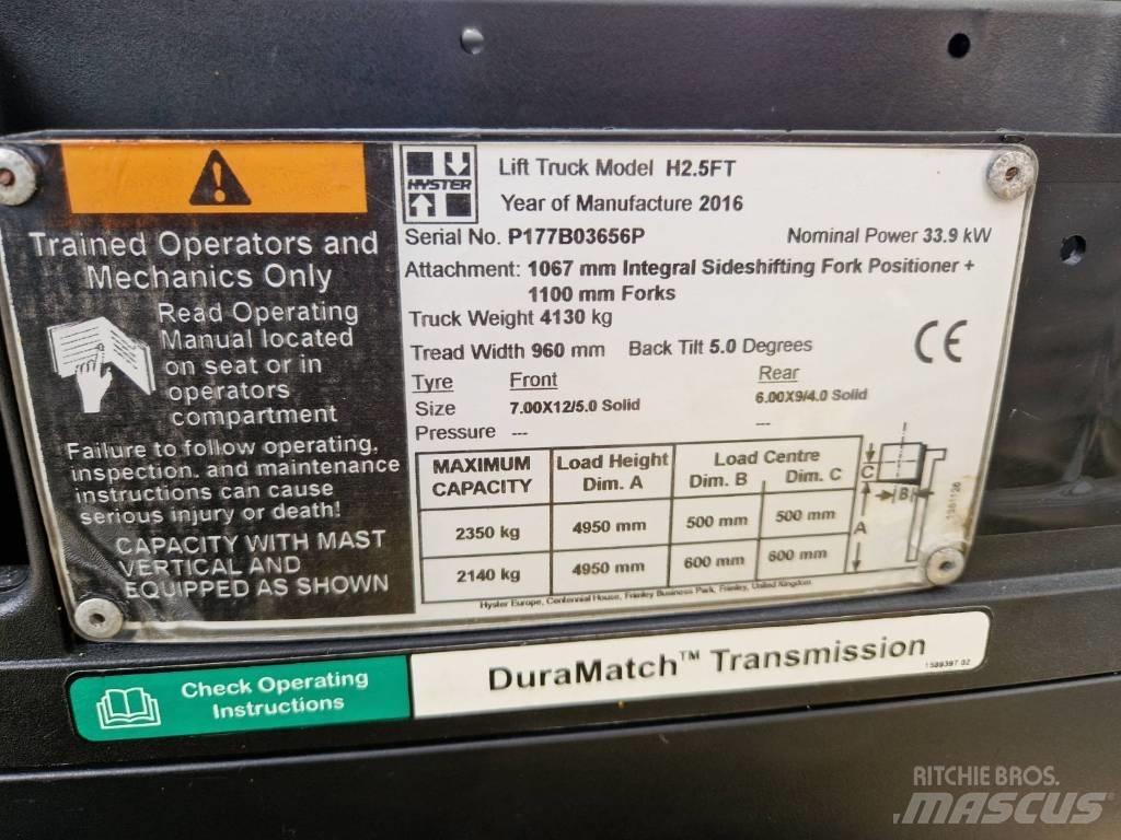 Hyster H2,5FT Dizel forkliftler