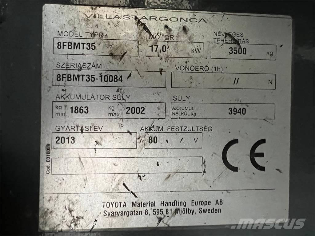 Toyota 8FBMT35 Elektrikli forkliftler