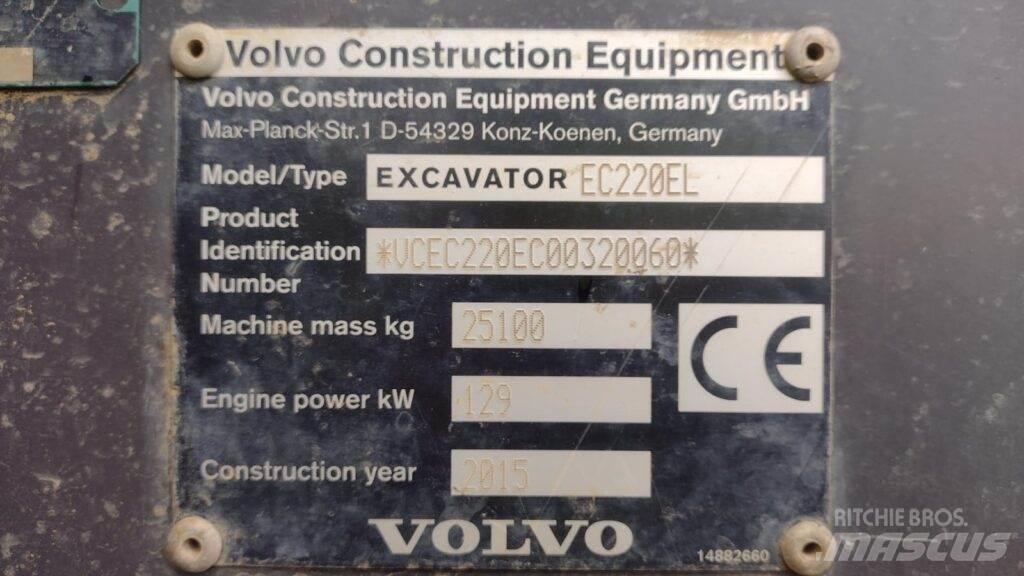 Volvo EC220EL Paletli ekskavatörler