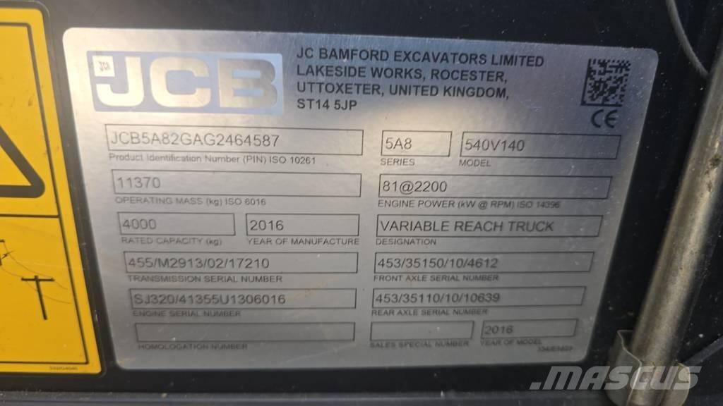 JCB 540-140 Teleskopik yükleyiciler