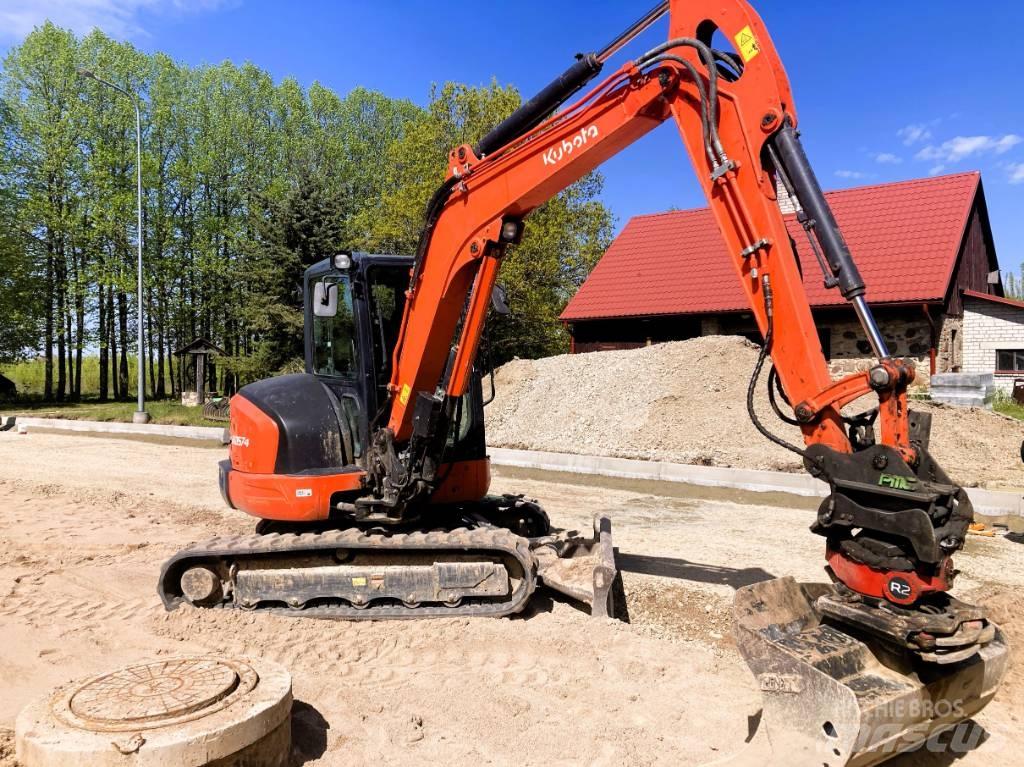 Kubota KX 057-4 Mini ekskavatörler, 7 tona dek