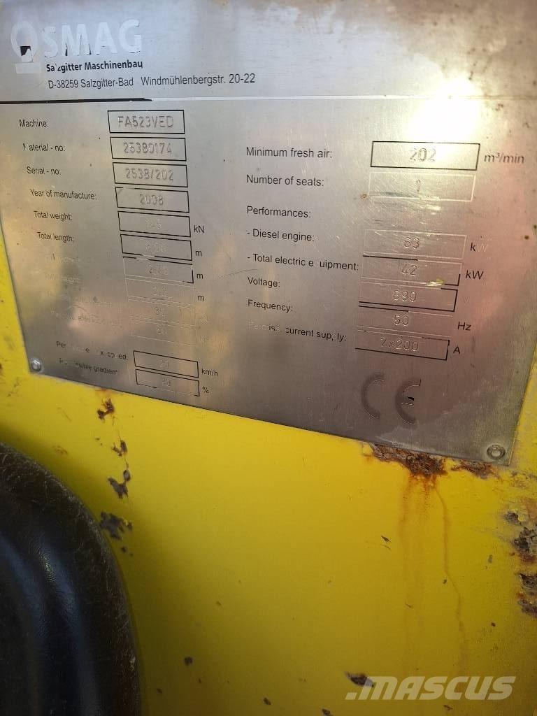 Nordmeyer SMAG FA523 Diğer Yer Altı Ekipmanları