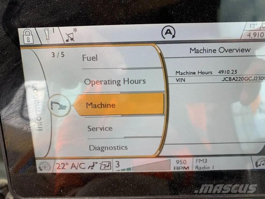 JCB JS220X Paletli ekskavatörler