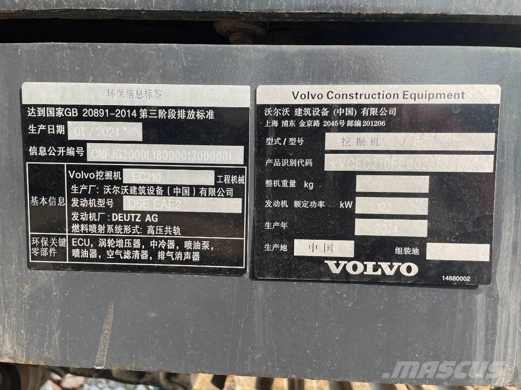 Volvo EC 210 Paletli ekskavatörler