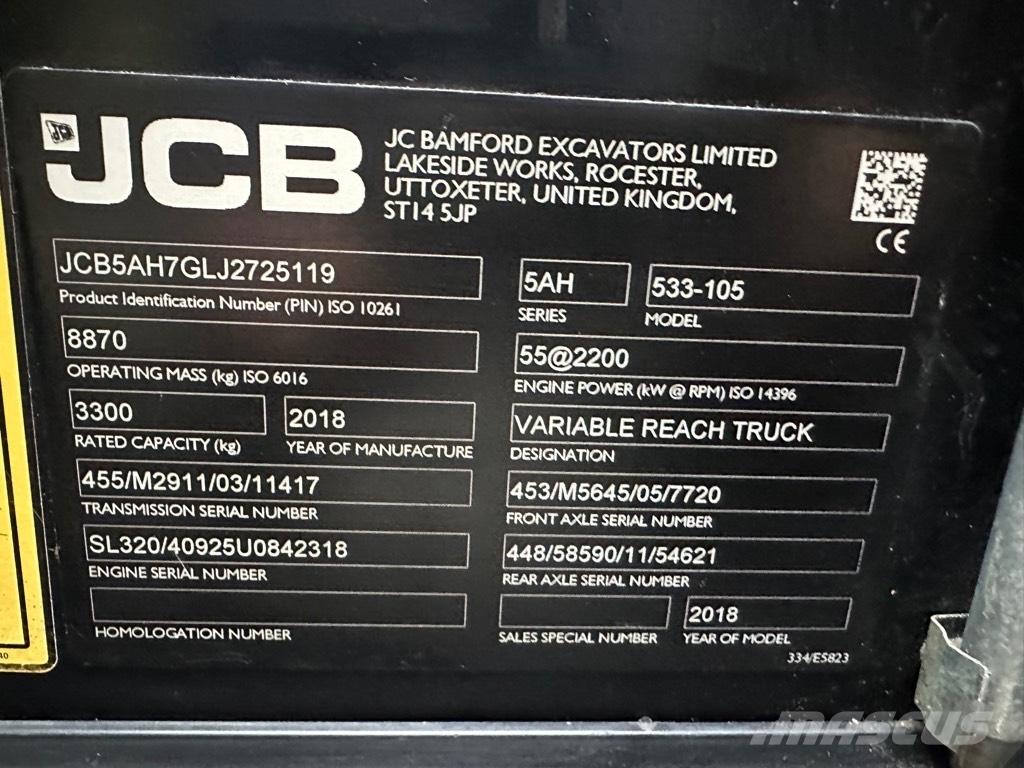 JCB 533-105 Teleskopik yükleyiciler