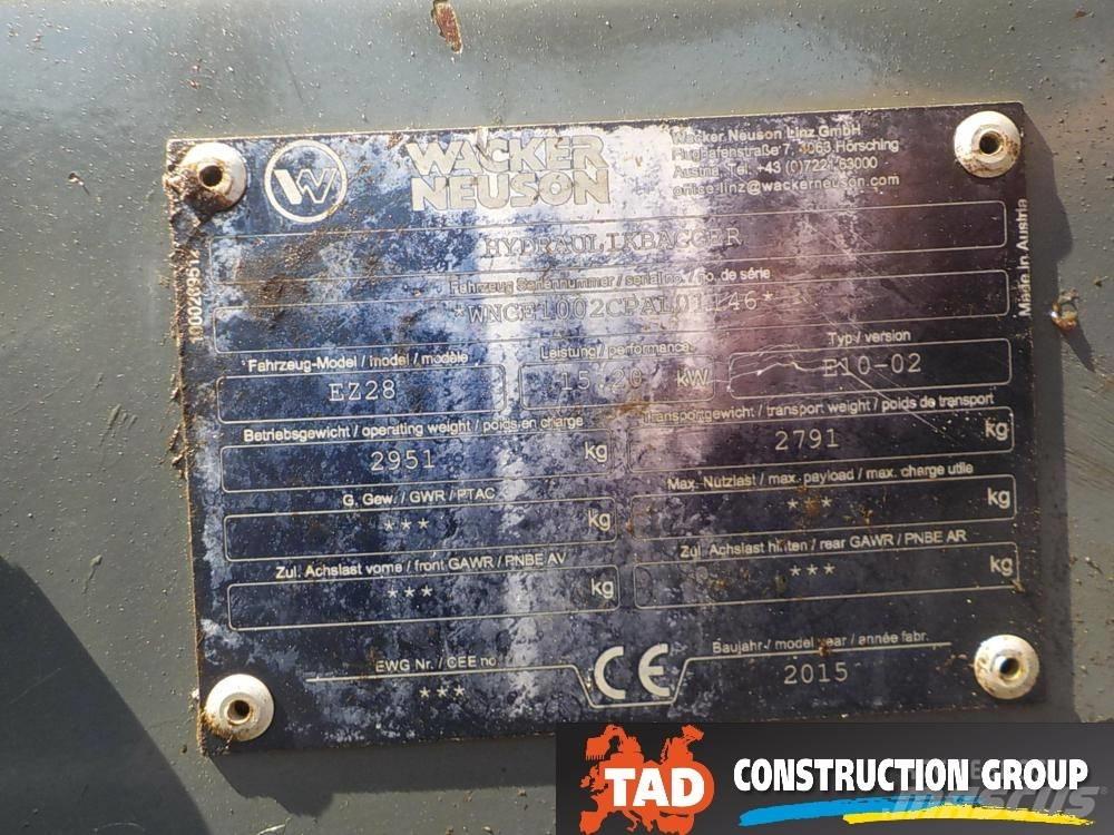 Wacker Neuson EZ28 Mini ekskavatörler, 7 tona dek