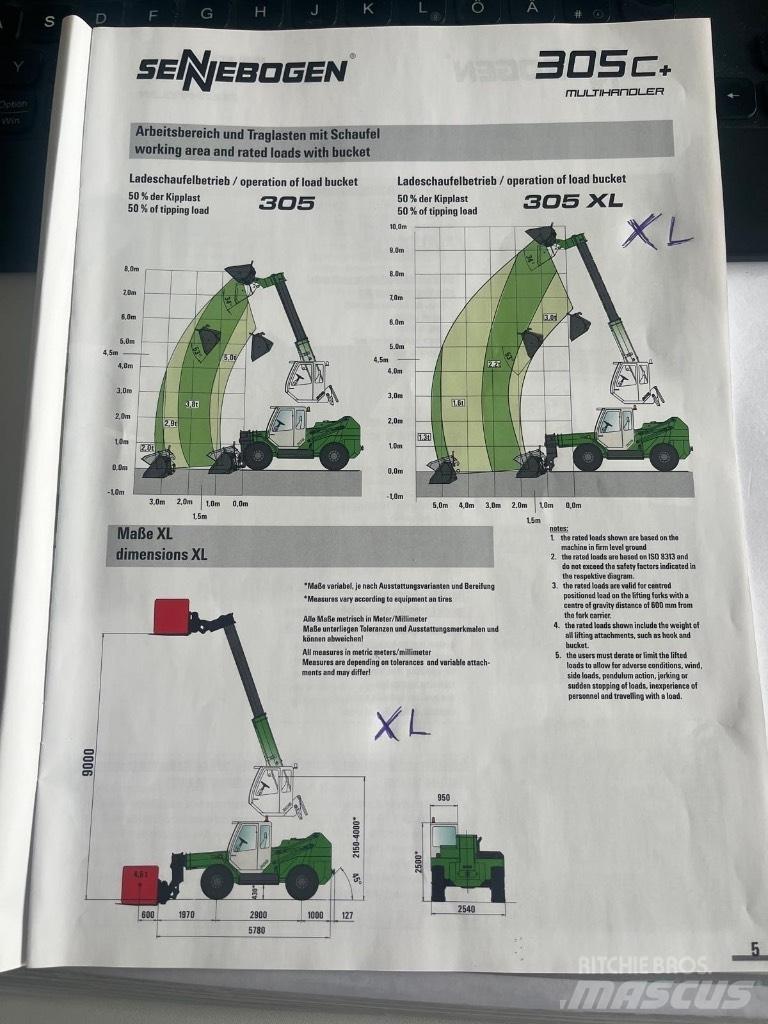 Sennebogen 305 XL Teleskopik tekerlekli yükleyiciler