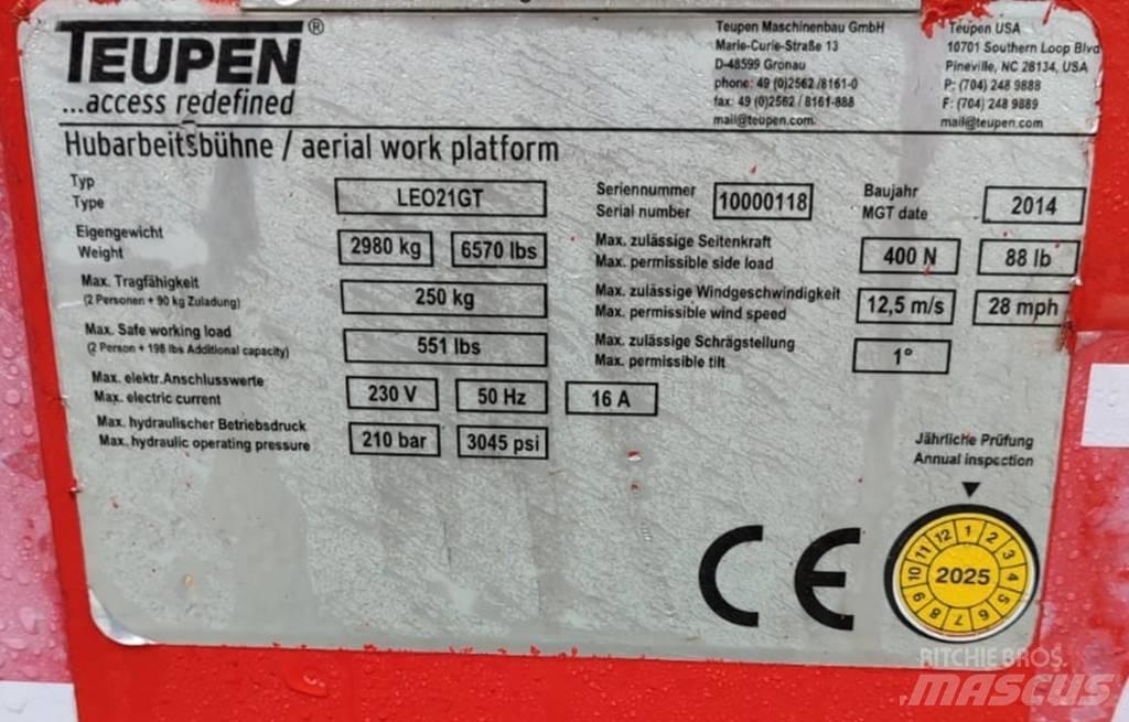 Teupen Leo 21GT Körüklü personel platformları