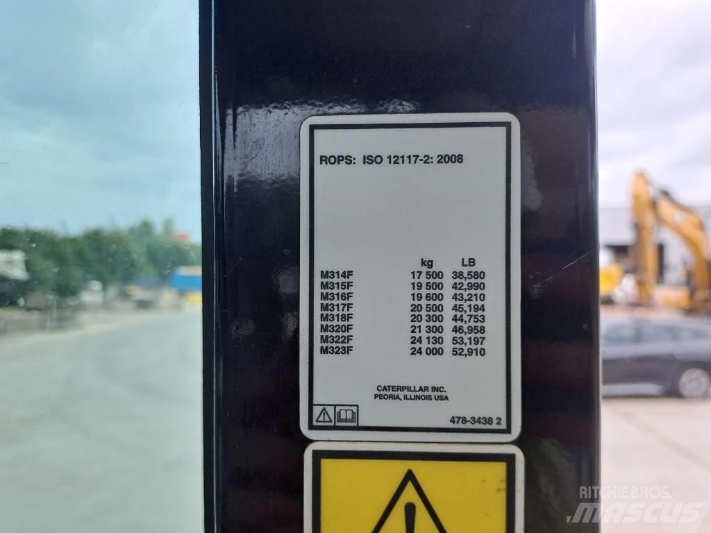 CAT M315F Lastik tekerli ekskavatörler