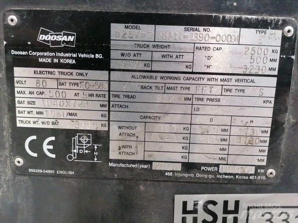 Doosan B25X-7 Elektrikli forkliftler