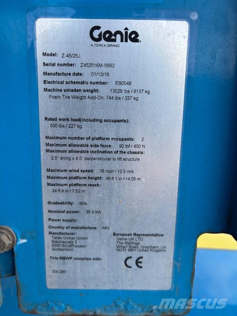 Genie Z 45/25 RT Körüklü personel platformları
