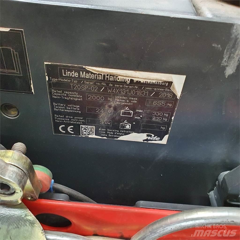 Linde T20SP-lang Düsük seviye kaldirici