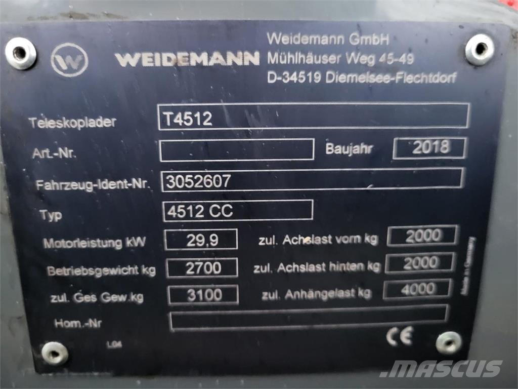 Weidemann T4512 Tarimsal teleskopik yükleyiciler