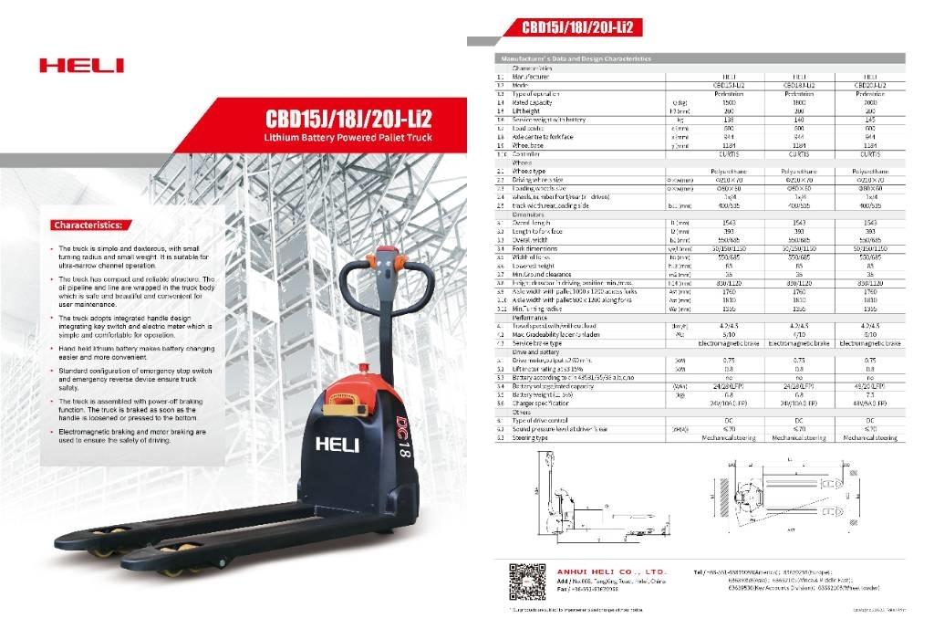 Heli CBD20 Düsük seviye kaldirici