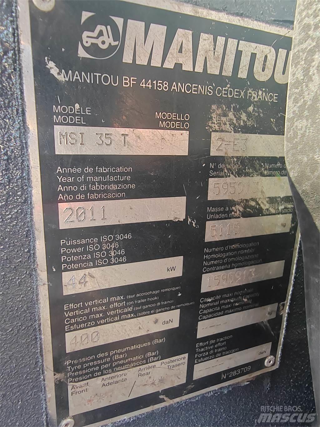 Manitou MSI35T Arazi tipi forklift