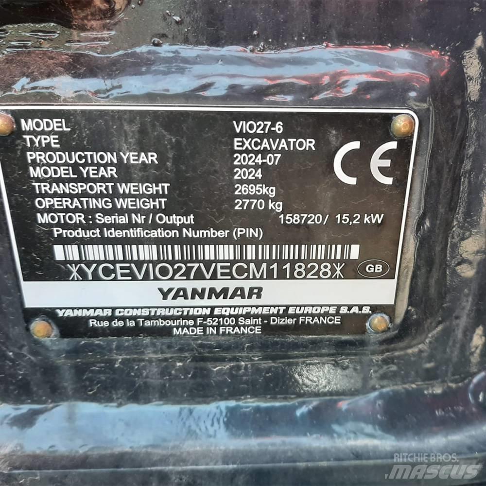 Yanmar Vio 27 Mini ekskavatörler, 7 tona dek
